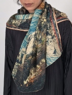 Dagny Abstract Digital Print Scarf by Amet & Ladoue