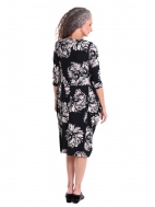 Dahlia Print Fitted Scoop Dress by Alembika