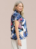 Deep V Top Print Short Slv by Sympli