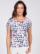 Dot Cap Slv Tee by Olivia by Habitat