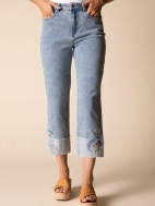 Embroid Cuff Capri by Habitat