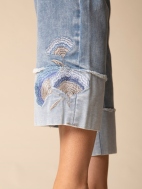 Embroid Cuff Capri by Habitat