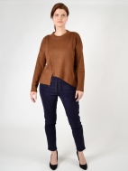 Emma Asymmetrical Hem Sweater by Plush Cashmere