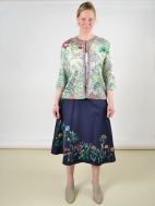 Floral Embroidered Skirt by Ivko