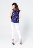 Floral Sleeveless Blouse by Ivko
