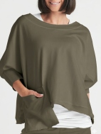 French Terry Drop Pocket Tee by Planet by Lauren G