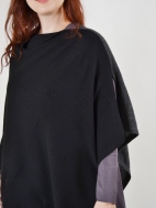 Front Back Contrast Poncho by Kinross Cashmere