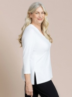 Go To Narrow V-Neck Top by Sympli