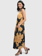 Gold Floral Tank Dress by Alembika