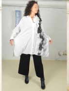 Graphic Cotton Dress/Tunic by Moyuru
