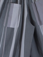 Gray Striped Wide Leg Crop Pant by Moyuru