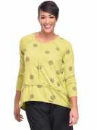 Green Thumbprint Presley Top by Snapdragon & Twig