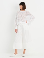 Hamptons Crewneck Crochet Sweater by Planet by Lauren G