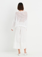 Hamptons Crewneck Crochet Sweater by Planet by Lauren G