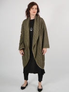 Houndstooth Bamboo Fleece Wrap Coat by Bryn Walker