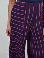 Indigo Stripe Punto Pants by Alembika