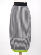 Knit Striped Balloon Skirt by Chiara Cocol