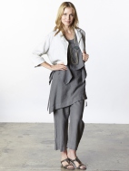 Light Linen Asymmetrical Pant by Bryn Walker