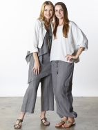 Light Linen Asymmetrical Pant by Bryn Walker