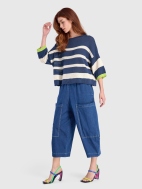 Lime Stripes Sweater by Alembika