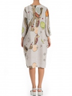 Linen Abstract Print Dress by Grizas