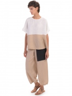Linen Color Block Tee by Alembika
