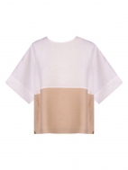 Linen Color Block Tee by Alembika
