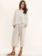 Linen Crop Pant by Luna Luz