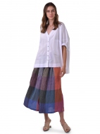 Plaid Linen Gaucho by Alembika at Hello Boutique