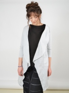 Linen Open Front Jacket by Inizio