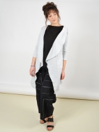 Linen Open Front Jacket by Inizio