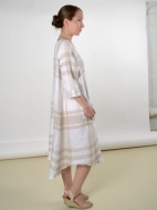 Linen Plaid Tunic Dress by Alembika