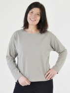 Long Sleeve Crop Crew Shirt by PacifiCotton