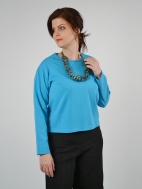 Long Sleeve Crop Crew Shirt by Pacificotton