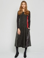 Mixed Fabric Dress by Alembika