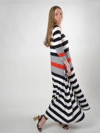 Mixed Stripe Maxi Dress by Alembika