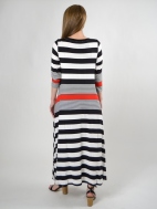 Mixed Stripe Maxi Dress by Alembika
