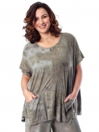 Moss Green Suedette Tunic by Alembika