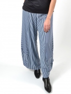 Navy Stripe Punto Pants by Alembika