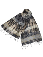 Nebraska Dotted Silk Scarf by Dupatta Designs