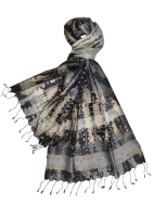 Nebraska Dotted Silk Scarf by Dupatta Designs