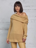 Off Shoulder Illusion Sweater by Planet
