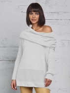 Off Shoulder Illusion Sweater by Planet
