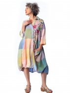 Pastel Check Bubble Hem Wonderful Dress by Alembika