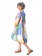 Pastel Check Bubble Hem Wonderful Dress by Alembika
