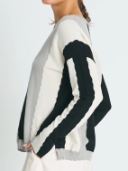 Pima Cotton Ric-Rac Crewneck Sweater by Planet by Lauren G