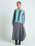 Pima Cotton Ric-Rac Crewneck Sweater by Planet by Lauren G