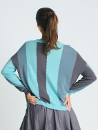 Pima Cotton Ric-Rac Crewneck Sweater by Planet by Lauren G