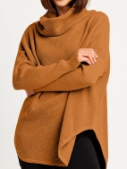 Pima Cotton Waffle Cowl Sweater by Planet by Lauren G