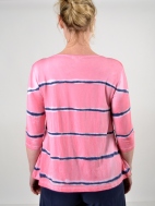 Pink/Blue Stripe Top by Annie Turbin